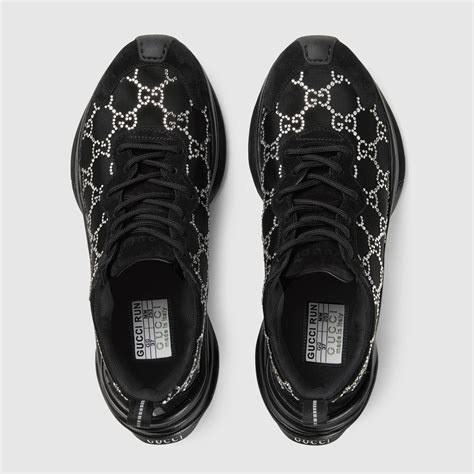 gucci sneakers rindstones crystals|Gucci crystal studded sneakers.